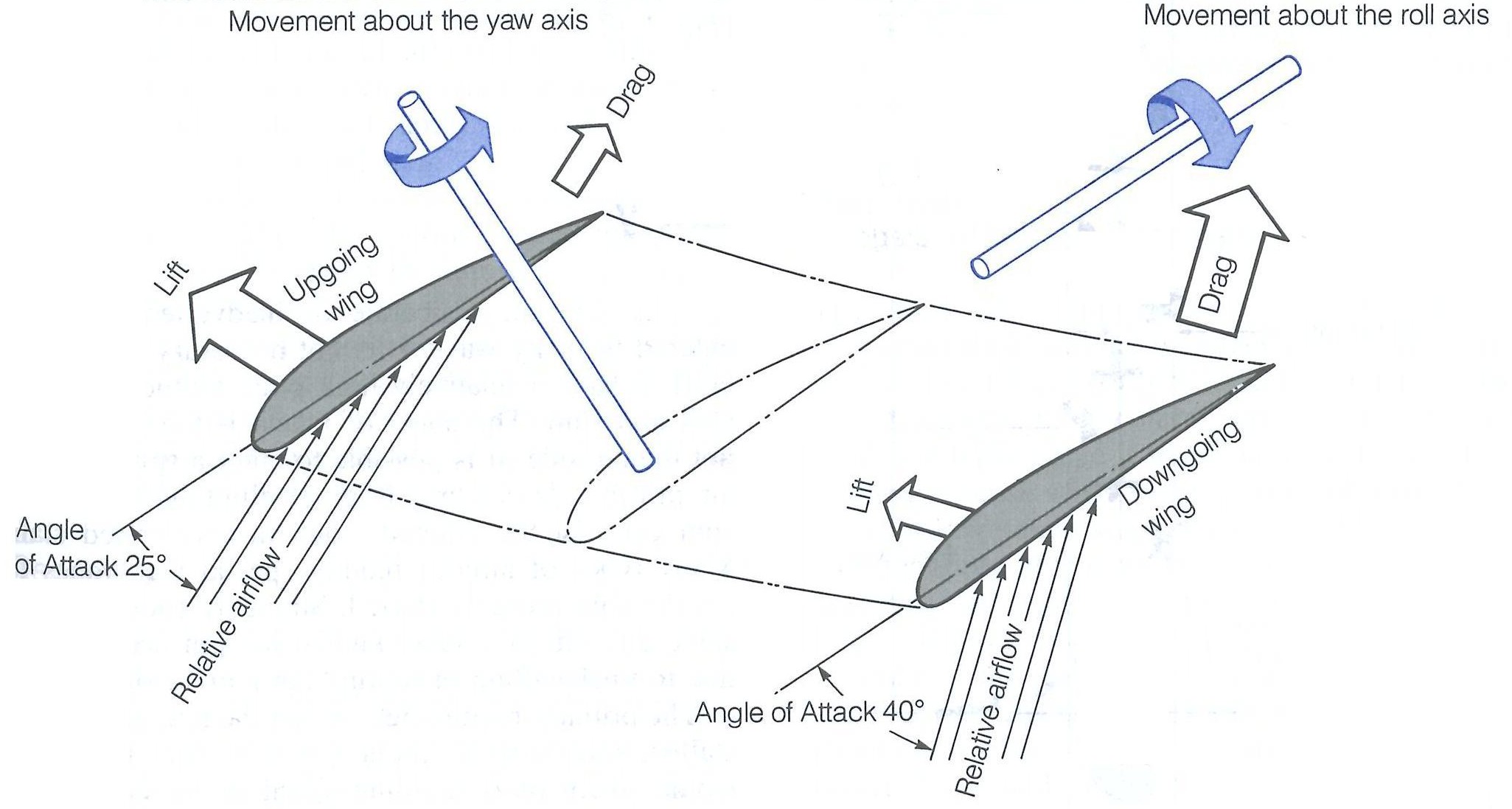 Forces in a Spin from the Canadian Flight Training Handbook. Langley Flying School.