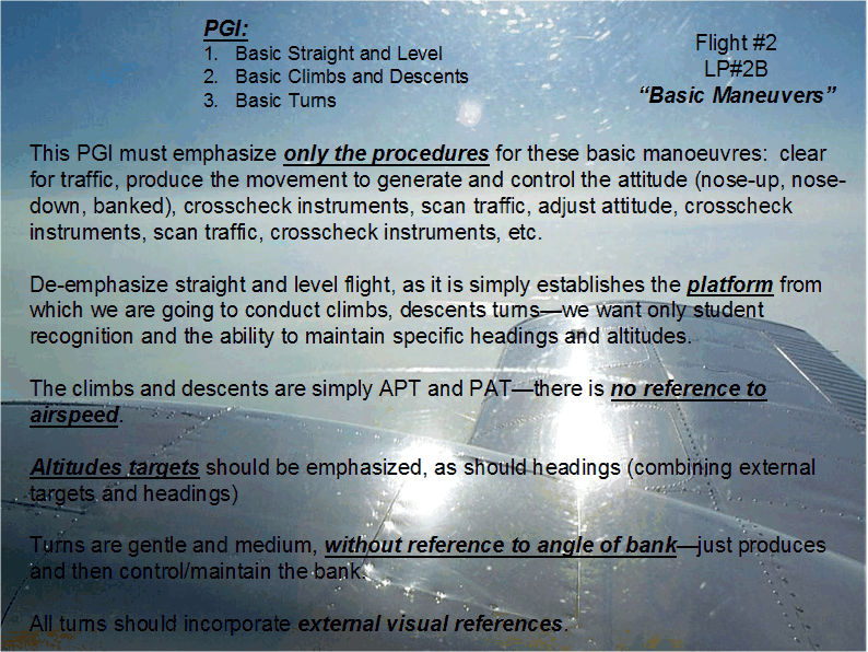 Flight Instructor Rating, Lesson Plan 2A, Langley Flying School